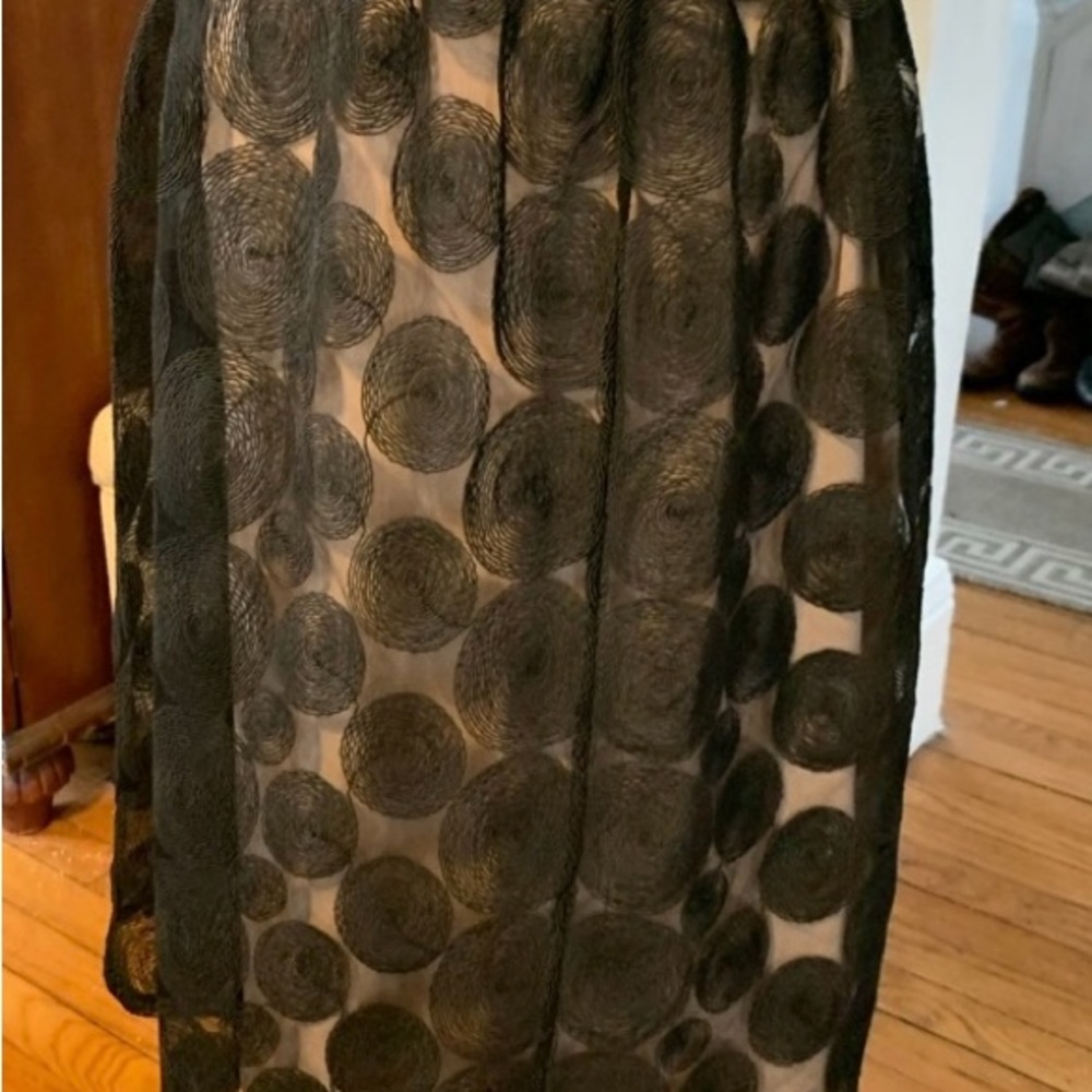 Black lace overlay skirt
